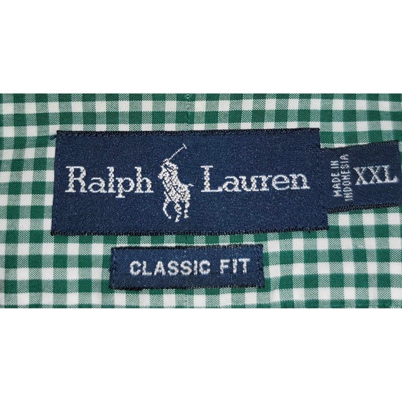 Ralph Lauren Classic Fit Men's Size XXL Green Plaid Long Sleeve Button Down 2XL - Picture 3 of 10